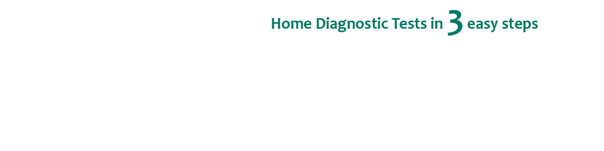 Home diagnostic tests in 3 easy steps